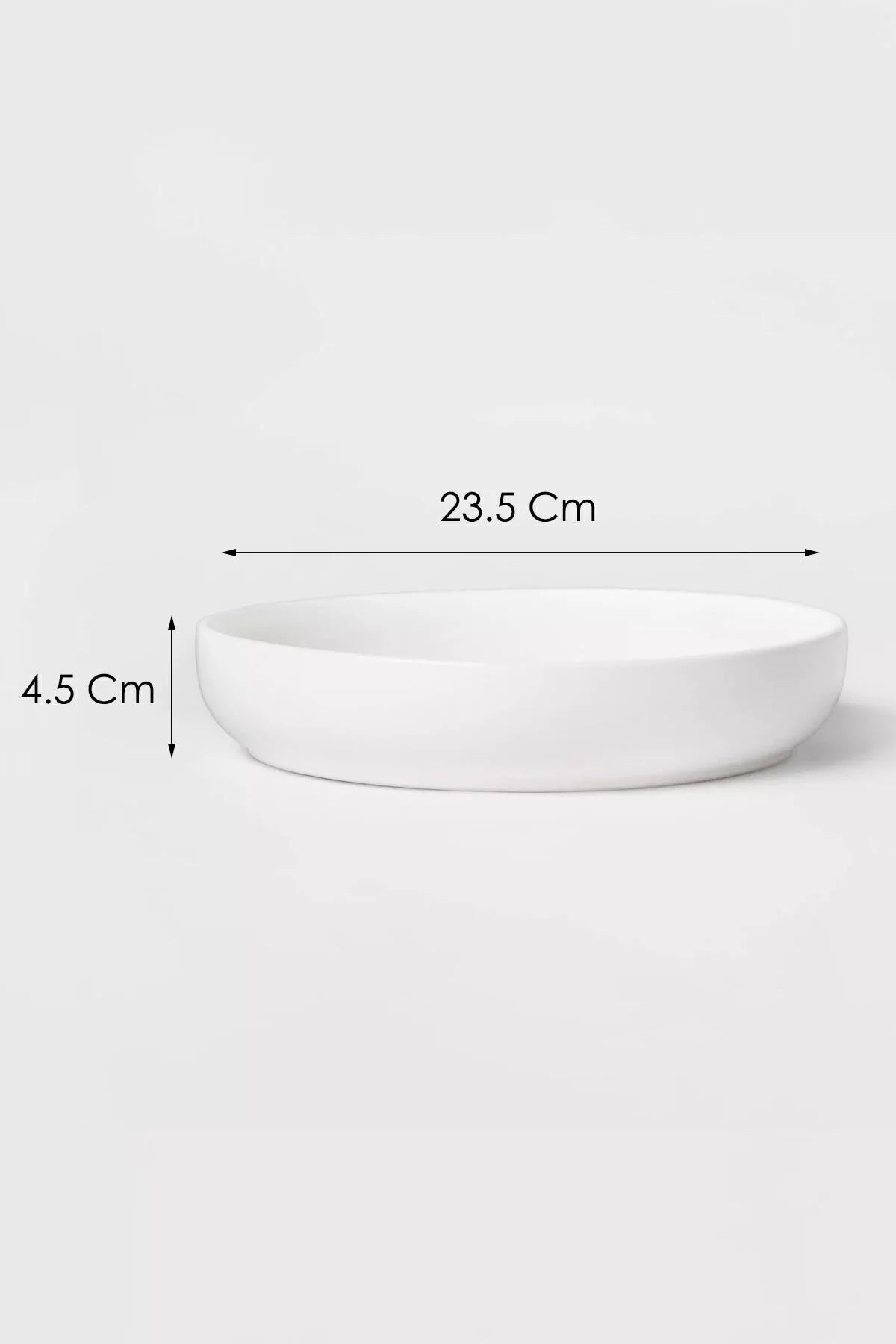 Porselen Derin Salata Kasesi & Büyük Boy Sunum Servis Kasesi 24 Cm
