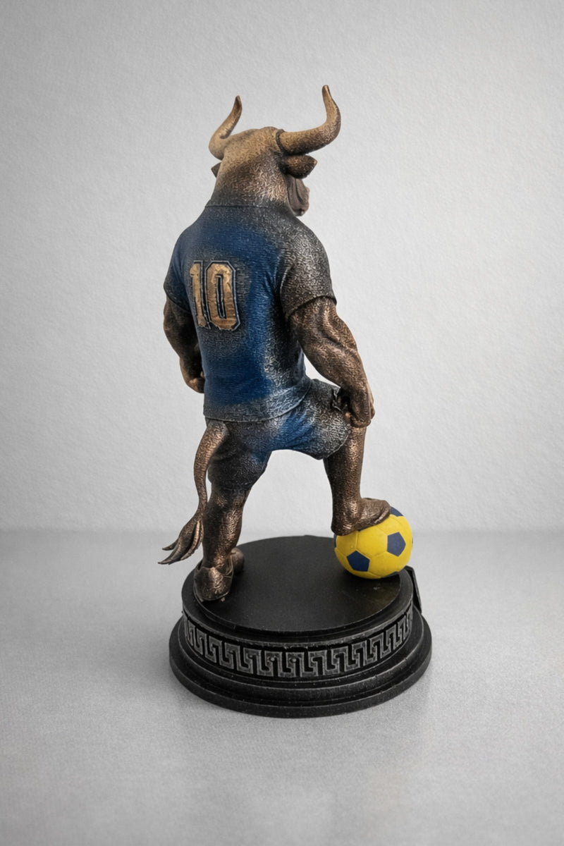 SARI-LACİVERT futbolcu kadıköy boğası maskot biblo , obje