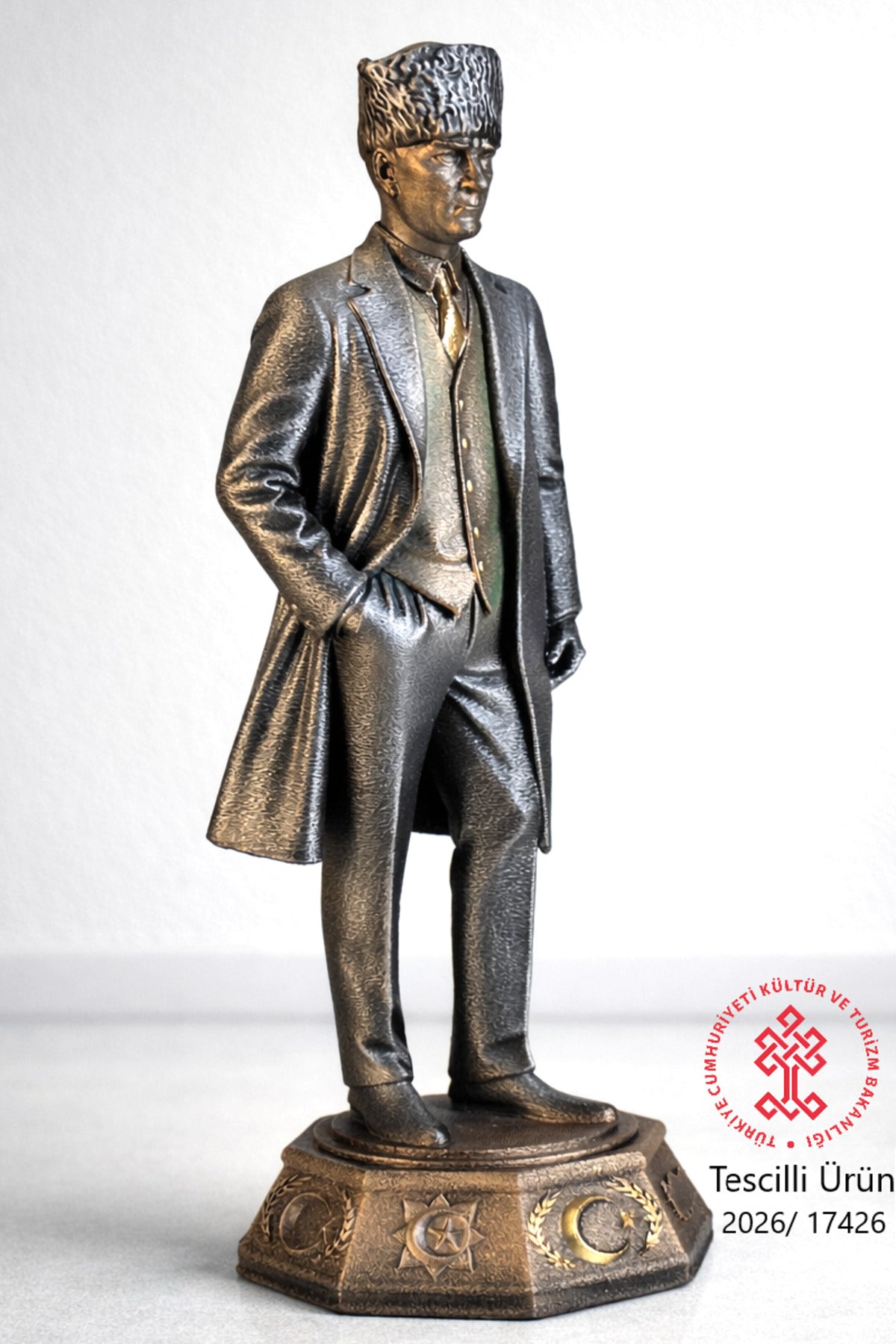 Atatürk Paltolu Orjinal işçilik Biblo Heykel