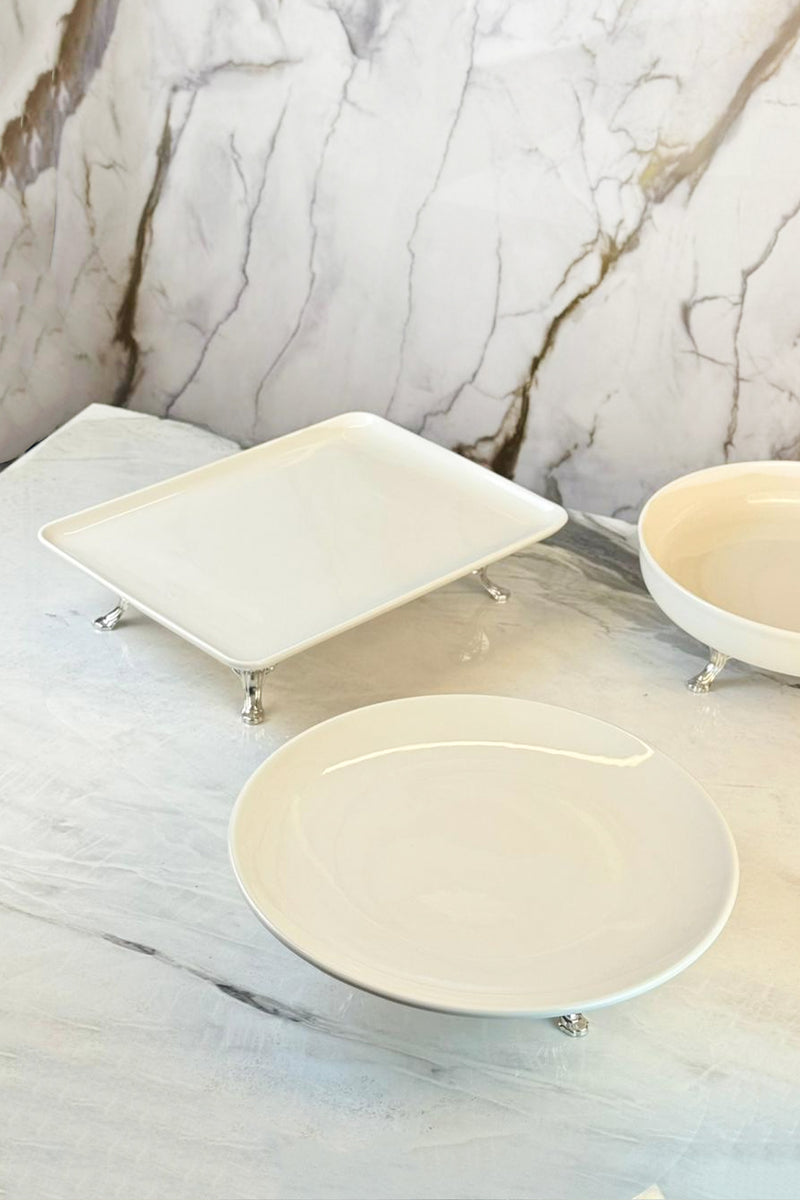 3 Parça Porselen Lüks Tabak Kase Seti & Salata Yemek Meze Servisliği