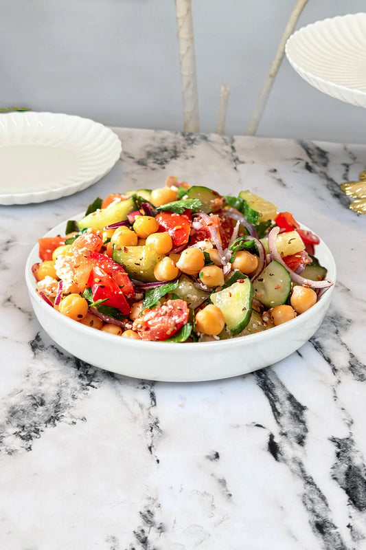 Porselen Derin Salata Kasesi & Büyük Boy Sunum Servis Kasesi 24 Cm