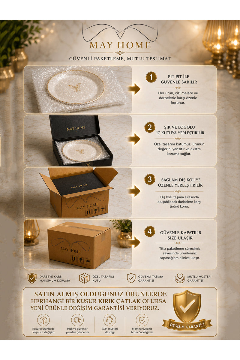2’li Gold Yaprak Ayaklı Cam Dondurma Kasesi Magnolia Tatlı Sunumluk