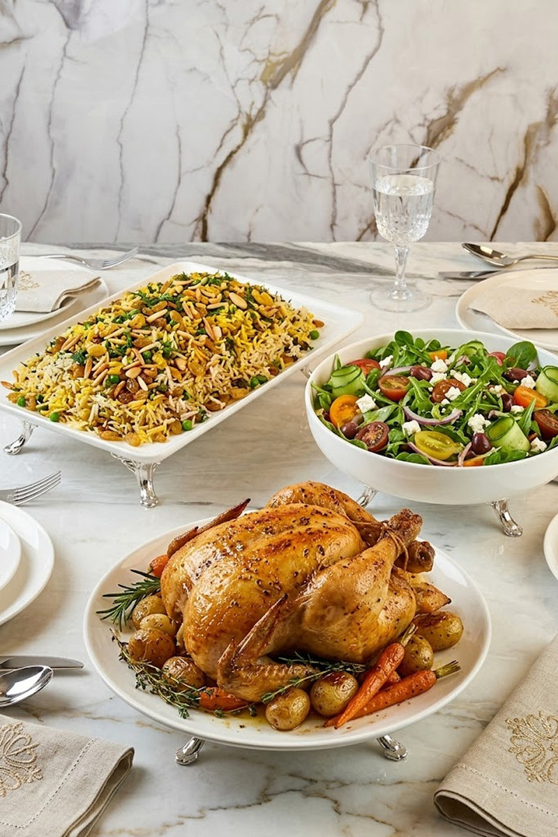 3 Parça Porselen Lüks Tabak Kase Seti & Salata Yemek Meze Servisliği